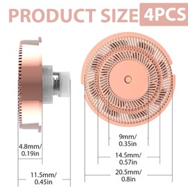 Rose Gold Hair Remover Replacement Heads for Finishing Touch Flawless Facial Hair Removal Tool, Compatible with Generation 1, Easy Install, Skin-Friendly, 4-Pack