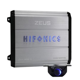 Hifonics Zeus ZXX 1200 Watt Max Class D Monoblock Car Audio Amplifier Amp with Bass Knob and Remote, Variable Crossovers, ZXX-1200.1D, Silver