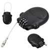 Extendable Cable Lock, 75 cm Steel Cable Luggage Lock, Combination