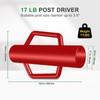 FOREHOGAR Fence Post Driver with Handle,17LB Hand Post Pounder,3.7 inches