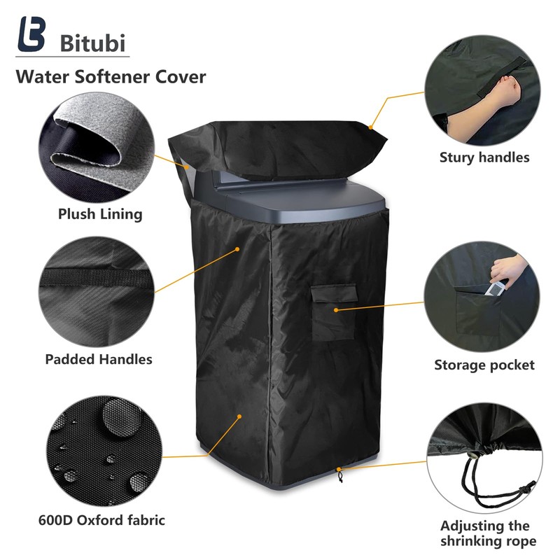 Bitubi Water Softener Cover Winter Cover, Indoor/Outdoor Water Softener Insulated
