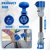 32A Plug to 2 x 16A Sockets, 2 Way Caravan