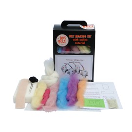 Artfelt multi-coloured mouse needle felt kit family of 4 cute mice, a carefully designed felting kit, needle and wet felt with online tutorial