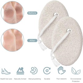 Natural Pumice Stone for Feet, 2 Pack Lava Pedicure Tools Hard Skin Callus Remover for Feet and Hands - Natural Foot File Exfoliation to Remove Dead Skin, Heels, Elbows, Hands