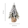 1 x Artificial Small Christmas Tree Decorated with Artificial Snow