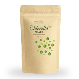 Chlorella Powder Organic - Pure & Controlled (Raw Vegan) Chlorella Algae Rich in Vitamin B12 Iron idine Chlorophyll - Green Microalgae Chlorella Vulgaris - Organic Chlorella Powder | PureRaw 250g