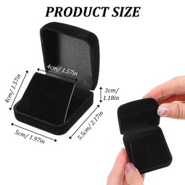 12 Pcs Black Velvet Challenge Coin Presentation Display Box Velvet Gift Box Single Lapel Badge Display Holders with Stereo Display Cardboard for Christmas Wedding Engagement Birthday Anniversary