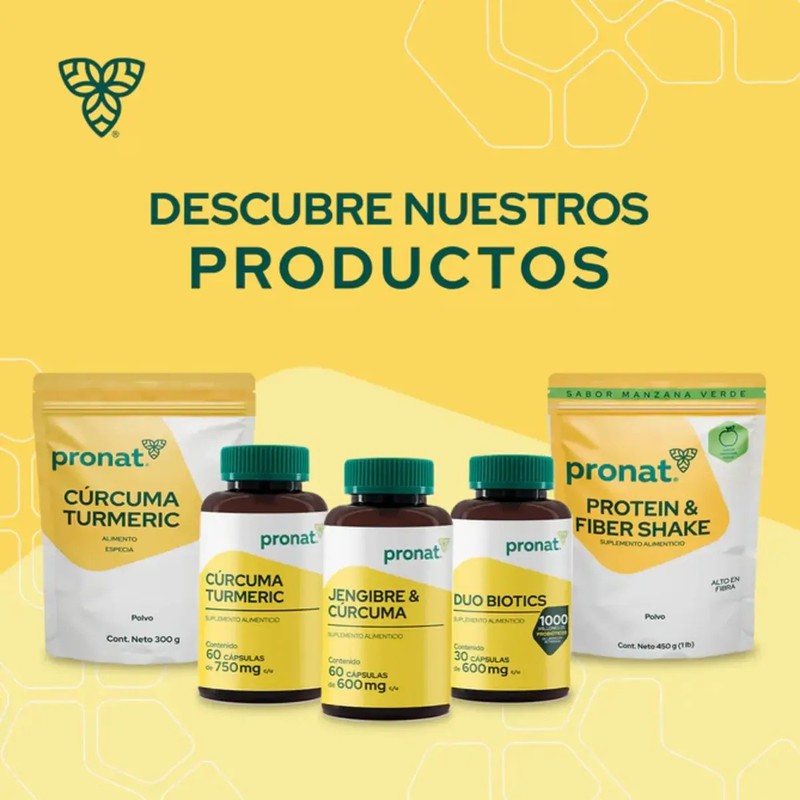 Kit 2 Piezas Suplemento Jengibre Cúrcuma (60 Caps) Pronat