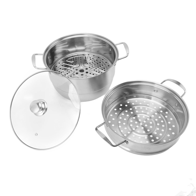 Yosoo Stainless Steel Steam Pot, Large and Wide Multipurpose Steamer,