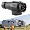 13-Pin Plug, 12V 13-Pin Trailer Caravan Electric Cable Connector Adapter