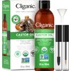 Cliganic Organic Castor Oil, 100% Pure (6oz with Eyelash Kit)