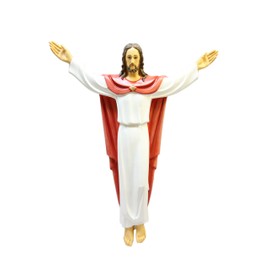 Vittoria Collection 26 Inch Blessing Risen Resurrection of Jesus Christ Hanging Wall Statue Italian Sculpture Made in Italy Indoor Outdoor