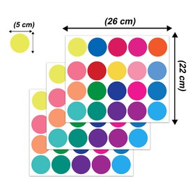 Maydahui Stylish Wall Sticker Decorative Round Dot Colorful Round (Set of 8) 9.8 x 11.0 inches (25 x 28 cm) Small Round Scandinavian Monotone Sticker Type Interior Wallpaper Removable Sundries Toilet