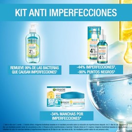 Garnier Skin Active Kit Express Anti Imperfecciones Gel Limpiador Facial  Serum anti acne  Crema Facial Hidratante Matificante en Gel                 
