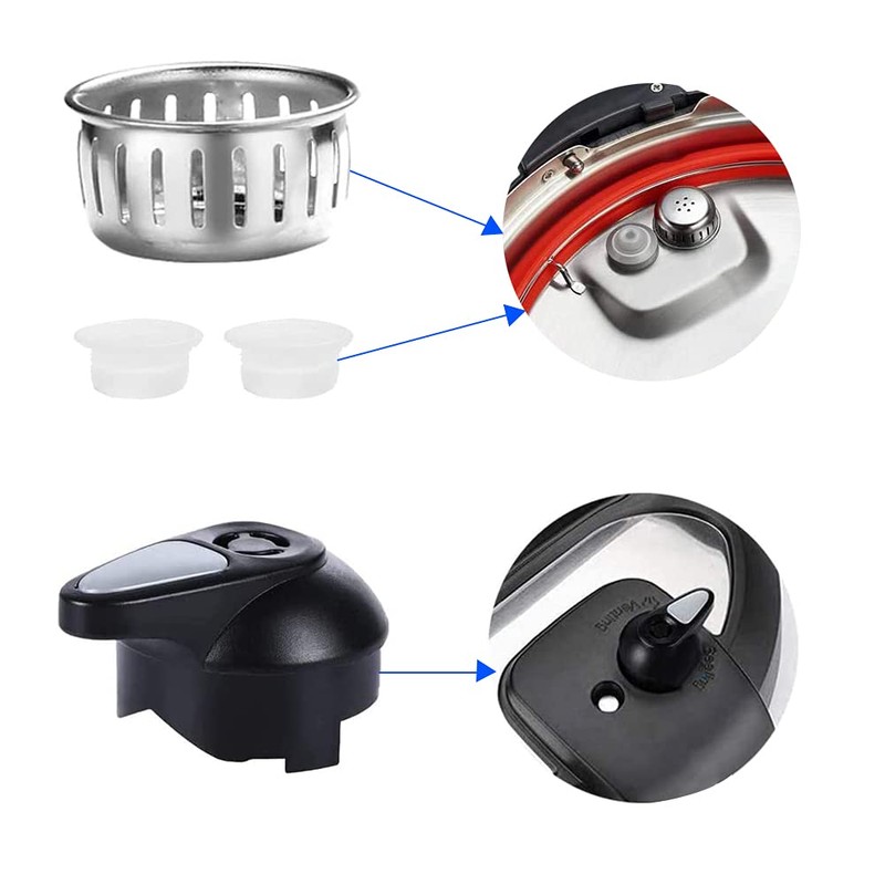 Steam Release Handle,Float Valve Replacement Parts with Anti-Block Shield For