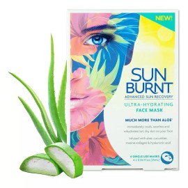 Sunburnt Ultra-hydrating Face Sheet Mask (4 Single Use Masks
