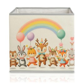 Prendi Home Foldable Storage Box 30 x 30 x 30 cm - Colourful Toy Box without Lid for Children's Room & Versatile Use - Open Fabric Box for Toys, Clothes and More (K030)