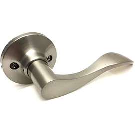 Pamex FLYEP04R Right Hand Naples Lever with Round Rose Half Dummy Lockset Grade 3 Satin Nickel Finish