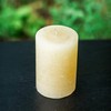 Rustic Textured Ivory Unscented Pillar Candle - Choose Size -