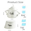 Zoeeker Salt and Pepper Bowls, Ceramic Salt and Pepper Holder