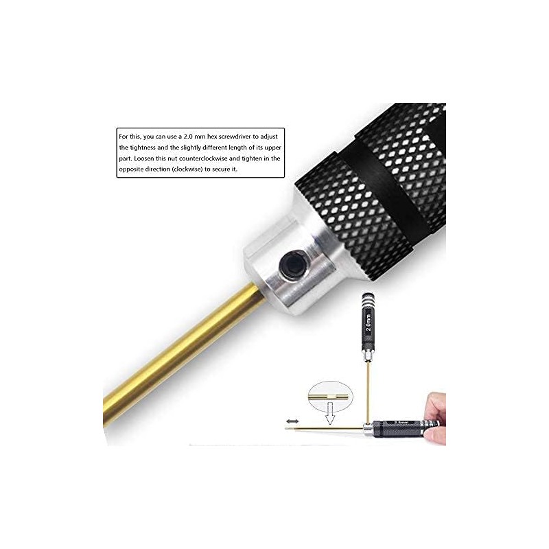 HRB 4pcs 1.5mm 2.0mm 2.5mm 3.0mm Hex Screw Driver Set