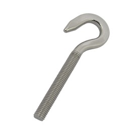 DIOS24 Pack of 10 Hook Screws with Right Thread M6 - Stainless Steel V4A - Screw Hook with Metric Thread Ring Screw Turnbuckle Hook