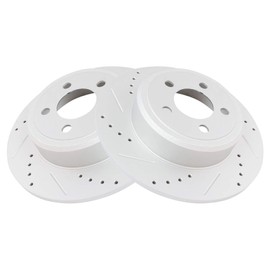 TRQ Rear Performance Brake Rotors Set Premium G-Coated Compatible with 2005-2021 Chrysler 300 2009-2022 Dodge Challenger 2006-2022 Charger 2005-2008 Magnum