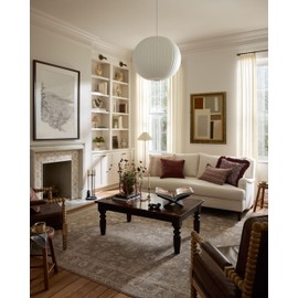 Loloi Chris Loves Julia Louisa Collection LOI-03 Taupe/Ivory 3'-6" x 5'-6", .38" Pile Height, Accent Rug