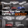 Litezone Hexagon Garage Lights : 3 Level Dimmable 168W Tube