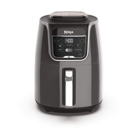 Ninja | XL Single Basket Air Fryer | 5.5 QT Capacity fits 3lbs of Wings | 5-in-1Air Fry, Roast, Bake,Reheat & Dehydrate |Dishwasher Safe Parts & Recipe Guide | Grey |AF150AMZ