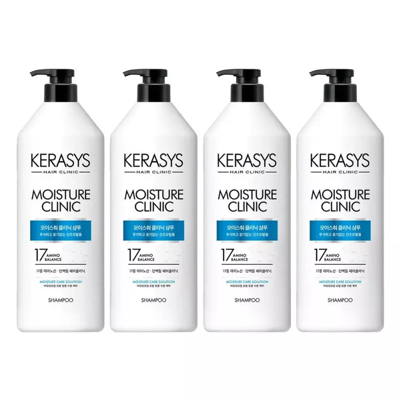 Kerassis 케라시스 모이스춰 클리닉 샴푸, 980ml, 4개 Kerasis Moisture Clinic