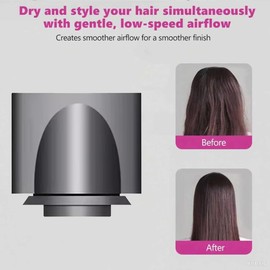 Smoothing Nozzle Tools Attachment For Supersonic Hair Dryer HD01 HD02 HD03 967715-01, Lightweight, Durable And Long-lasting (Black)