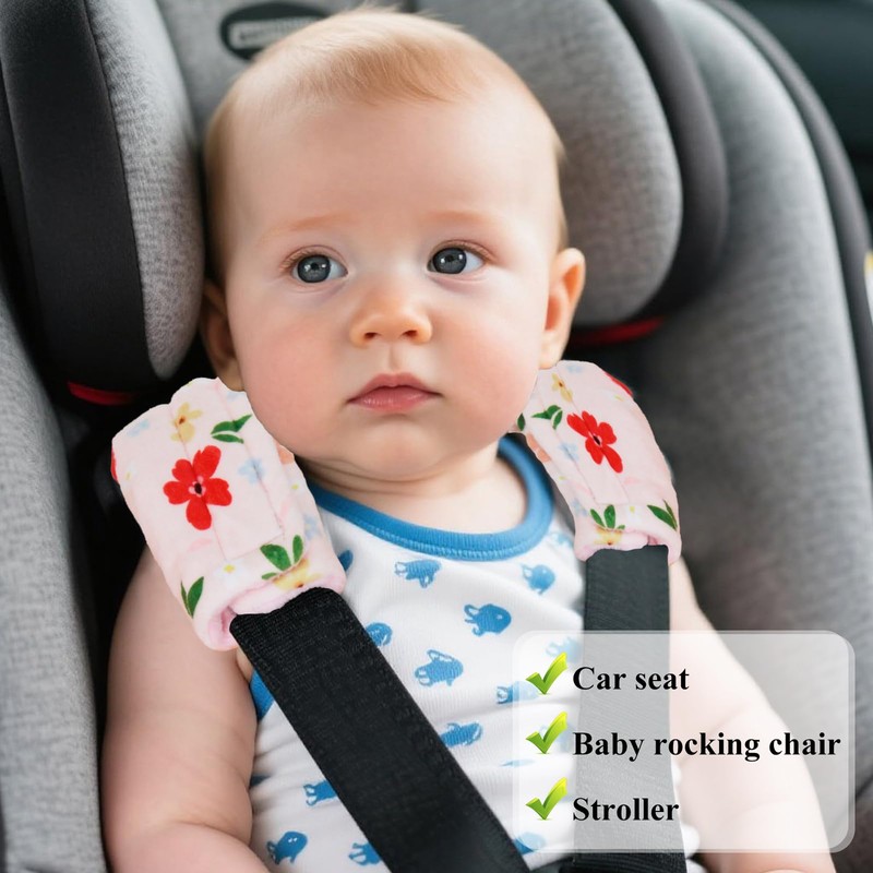 Carseat Strap Covers for Babies, Ultra Soft Double - Sided