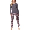 Merry Style MS10-168 Women’s Pyjamas - Dark melange Burgundy, size: