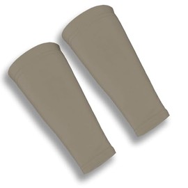iM Sports SKINGUARDS Skin Protection Forearm Sleeves + Protects Aging or Thin Skin + UV Protection - Unisex + Made in USA (Pair of Thin Skin Forearm Covers) (Cappuccino, Petite)