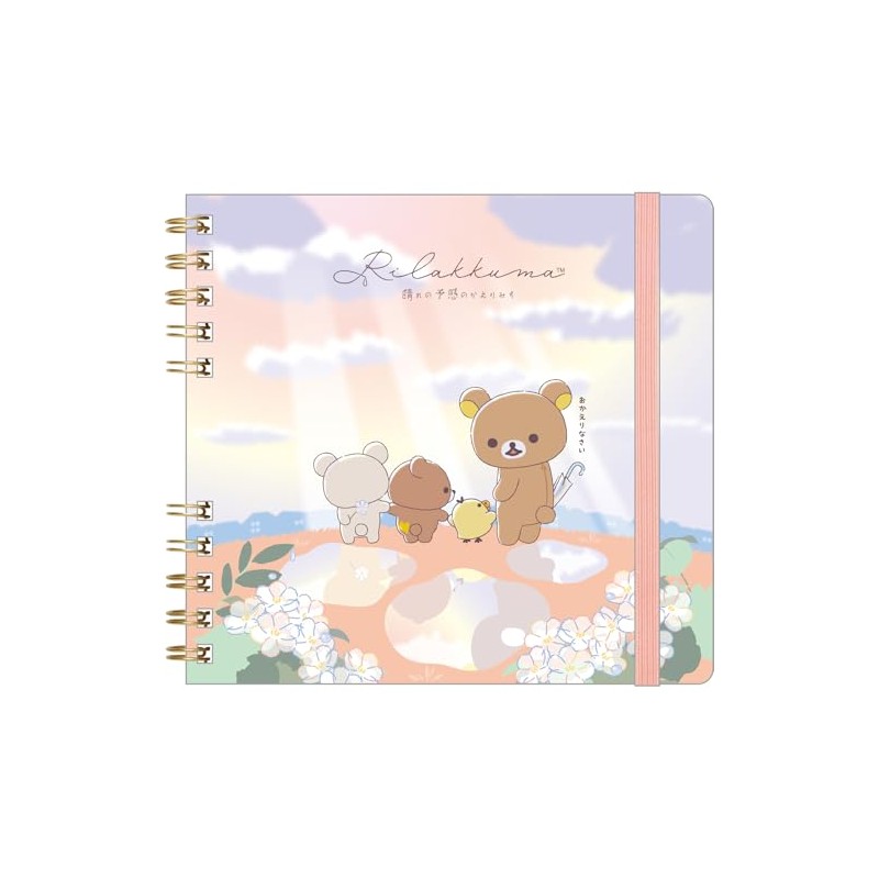San-X Rilakkuma "Rilakkuma in the Rain" Square SP Note B