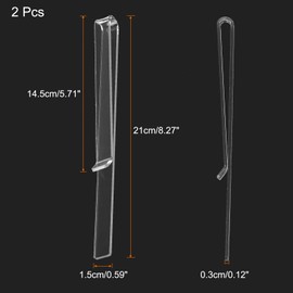 QUARKZMAN Pack of 2 Sheet Music Book Clips Clear Acrylic Sheet Music Holder for Thicker Notes Books Sheet Music Stand Piano Sheet Holder Sheet Holder Transparent