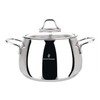 Venus Stainless Steel Deep Stock Pot with Glass Lid Soup