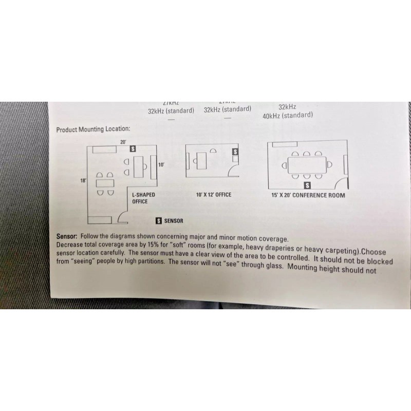 Novitas Ceiling Sensor, Two Way Ultrasonic