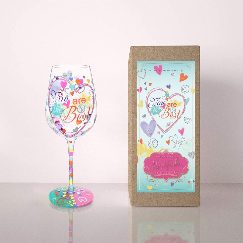 NymphFable 15oz Handgemalt Weingläser Du bist der beste Geschenkideen Personalisierte