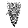 Dragon Tattoo Dragon Tattoo Fake Tattoo Temporary Tattoo XQB (XQB605)
