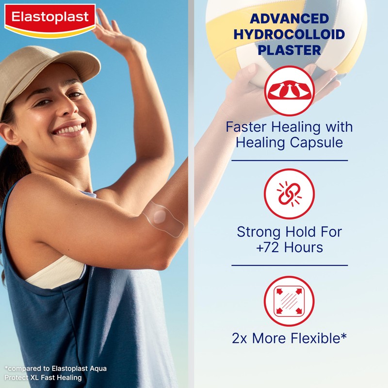 Elastoplast Second Skin Protection Hydrocolloid Patches, Ultra Thin and Flexible
