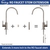iSpring AFX3 Water Filter 3-Inch Faucet Stem Extender for 1/4-Inch