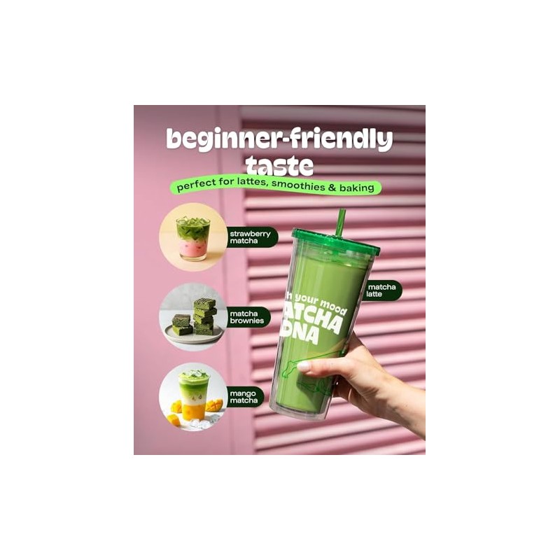 MatchaDNA USDA Organic Matcha Green Tea Powder Culinary Grade Powdered