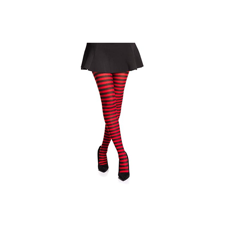 Romartex Colourful tights with stripes, red