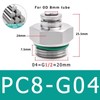 10-Pack PC4-M5 304 Stainless Steel Pneumatic Quick Connect Fittings
