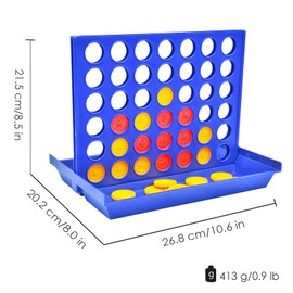 Pup Go 4 in a Line Game - Four in a Row Line Up 4 Gaming Fun Set - Big Size - Classic Fun Educational Family Games for Kids Children and Adults (Big)
