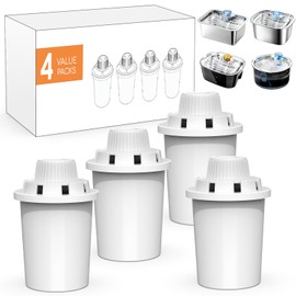 (4 Pack) Replacement Filters for lesotc Dog Water Fountain, High-Efficiency & Safer & Cleaner Replacement Water Filters for lesotc Large Dog Water Fountain/Dog Water Bowl Dispenser