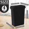 Windyun 4 Pcs 23 Gallon Black Spandex Stretchable Trash Can