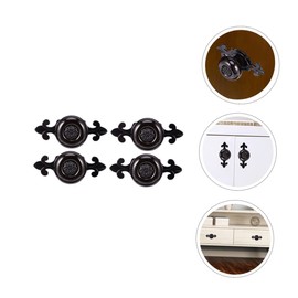 TEHAUX 4Pcs Durable Zinc Alloy Cabinet Door Pull Handles with Ceramic Knobs Stylish Hardware for Kitchen Closet and Furniture